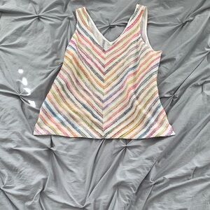 Striped Multicolor Sleeveless Top